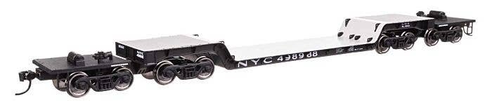 81′ 8-Axle Depressed Center Flatcar - Ready to Run -- New York Central 498988, HO, WalthersMainline 50229