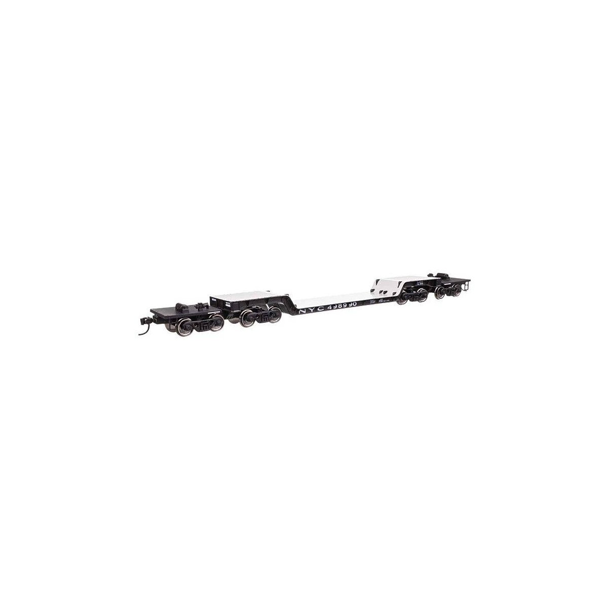 81′ 8-Axle Depressed Center Flatcar - Ready to Run -- New York Central 498990, HO, WalthersMainline 50230