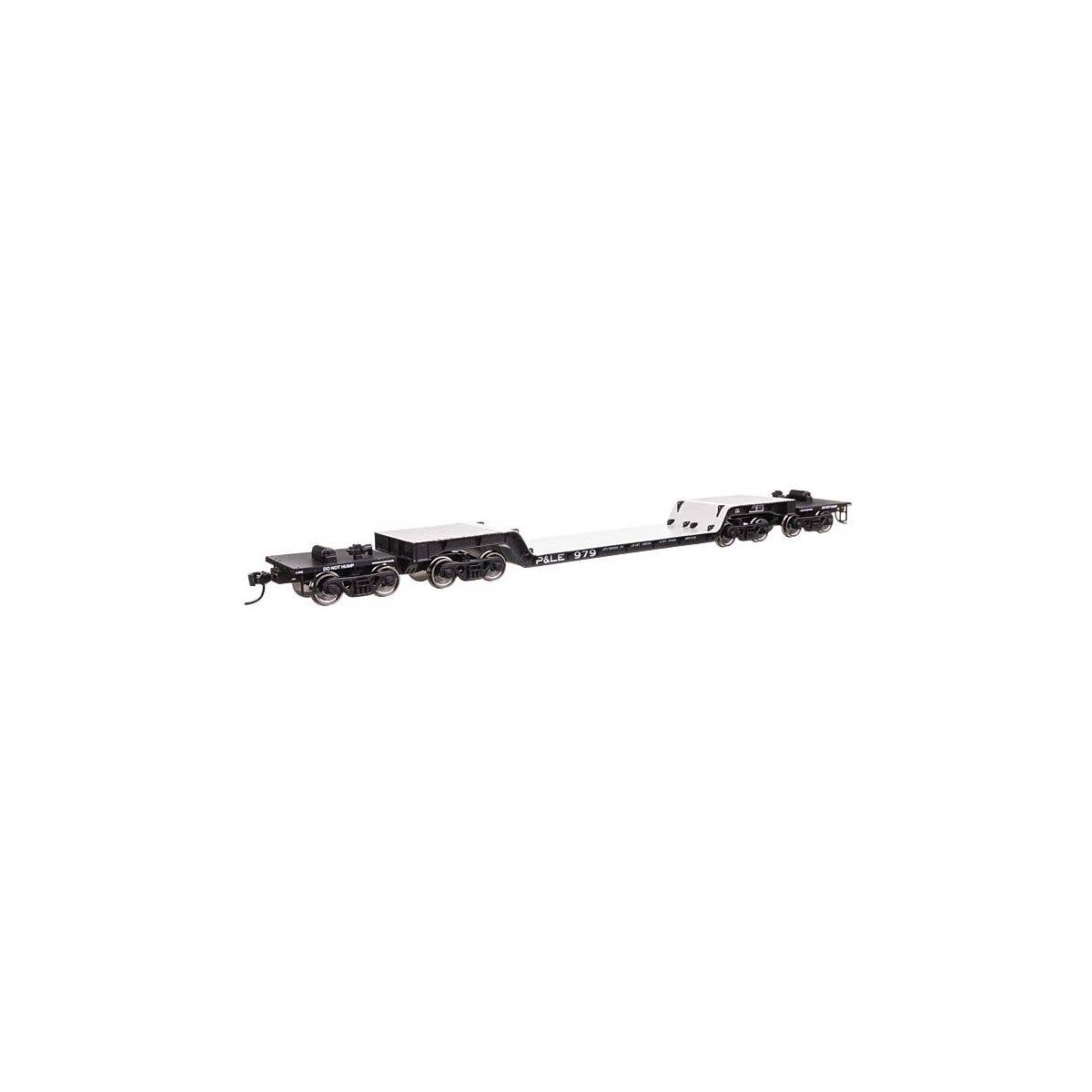 81′ 8-Axle Depressed Center Flatcar - Ready to Run -- Pittsburgh & Lake Erie 979, HO, WalthersMainline 50242