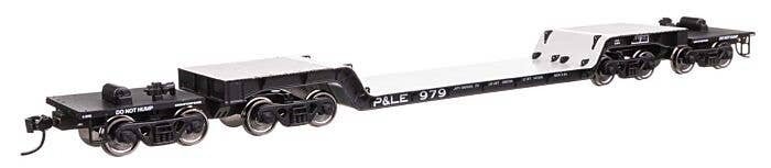 81′ 8-Axle Depressed Center Flatcar - Ready to Run -- Pittsburgh & Lake Erie 979, HO, WalthersMainline 50242