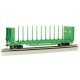 52′ Centerbeam Bulkhead Flatcar - Ready to Run -- Burlington Northern 615816 (Cascade Green,, HO, Bachmann Industries 12903