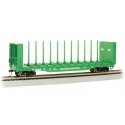 52′ Centerbeam Bulkhead Flatcar - Ready to Run -- Burlington Northern 615816 (Cascade Green,, HO, Bachmann Industries 12903