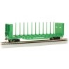 52′ Centerbeam Bulkhead Flatcar - Ready to Run -- Burlington Northern 615816 (Cascade Green,, HO, Bachmann Industries 12903
