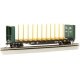 52′ Centerbeam Bulkhead Flatcar - Ready to Run -- Canadian National 60472 (black), HO, Bachmann Industries 12902