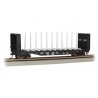 52′ Centerbeam Bulkhead Flatcar - Ready to Run -- Northern Pacific 67080 (black), HO, Bachmann Industries 12904