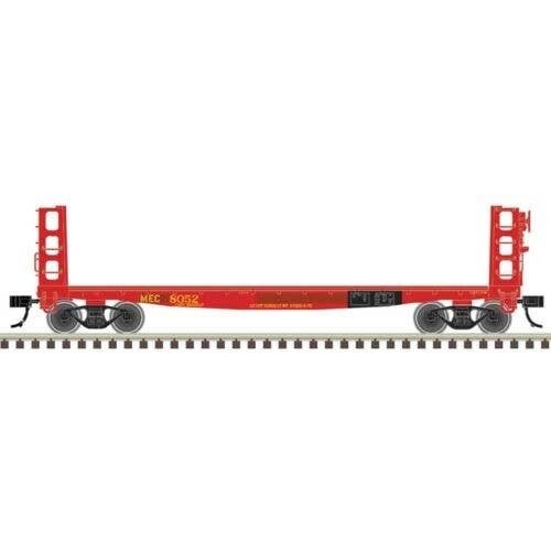 42′ Pulpwood Flatcar with Load - Ready to Run -- Maine Central 8052 (red), HO, Atlas Model Railroad Co. 20007587