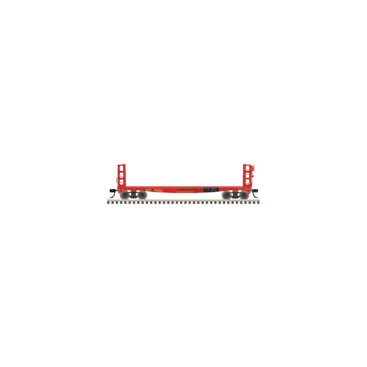 42′ Pulpwood Flatcar with Load - Ready to Run -- Maine Central 8050 (red), N, Atlas Model Railroad Co. 50006954