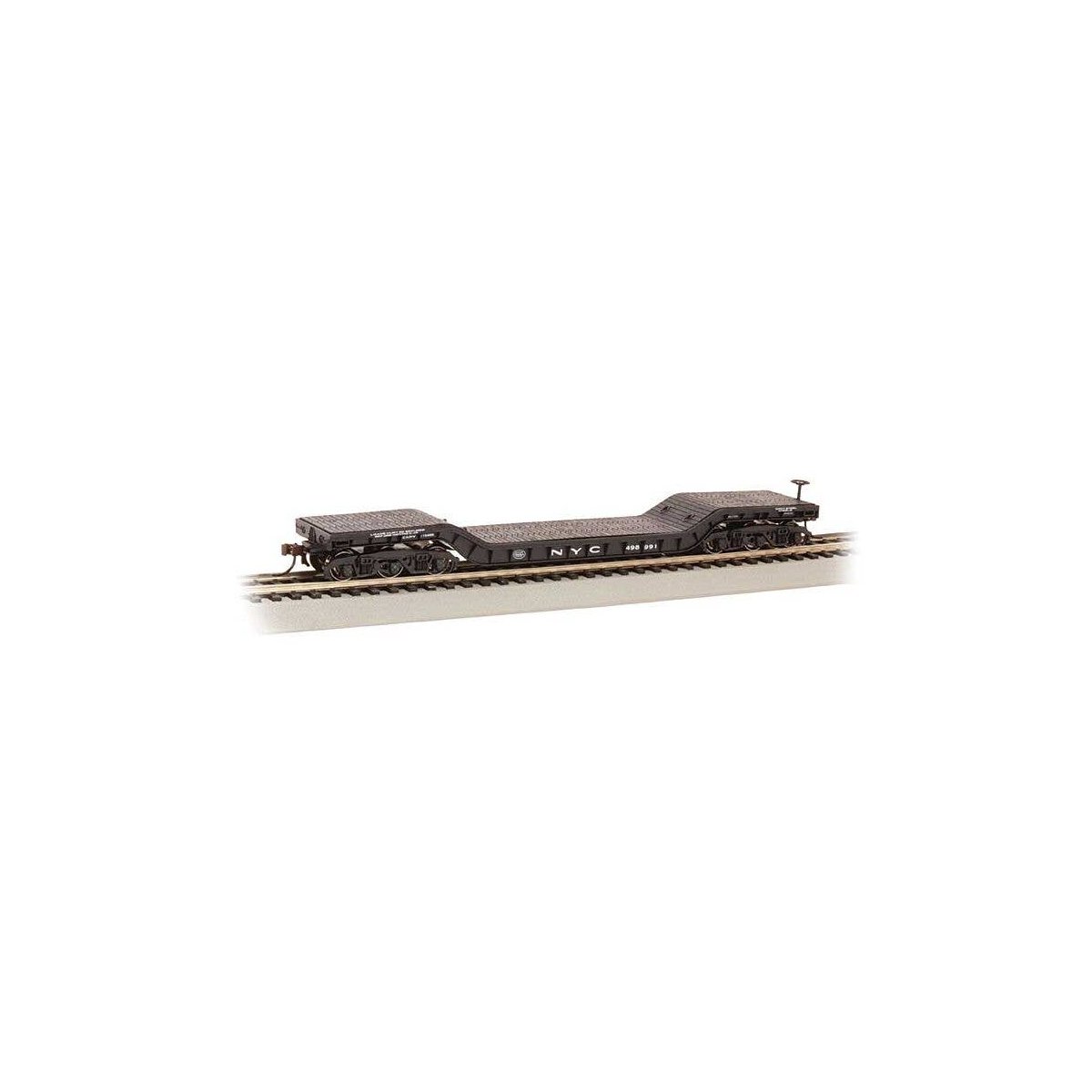 52′ Depressed-Center Flatcar - Ready-to-Run - Silver Series(R) -- New York Central 498991, HO, Bachmann Industries 18341