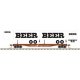50` Piggyback Flatcar w/Two 24` Trailers - Ready to Run -- Conrail 700922 (BEER Trailers, white, blac, N, Trainman 50006518