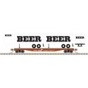 50` Piggyback Flatcar w/Two 24` Trailers - Ready to Run -- Conrail 700922 (BEER Trailers, white, blac, N, Trainman 50006518