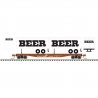 50` Piggyback Flatcar w/Two 24` Trailers - Ready to Run -- Conrail 700922 (BEER Trailers, white, blac, N, Trainman 50006518