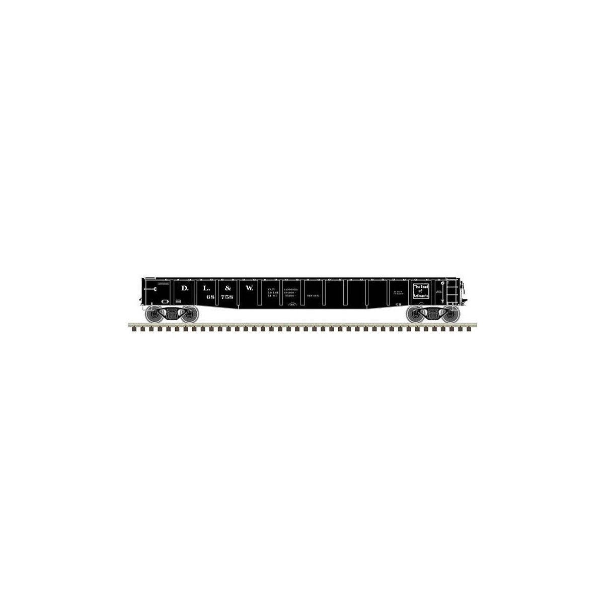 ACF 70-Ton 52′ Gondola - Ready to Run - Master(R) -- Delaware, Lackawanna and Western, N, Atlas Model Railroad Co. 50006408