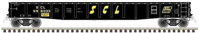 ACF 70-Ton 52′ Gondola - Ready to Run - Master(R) -- Seaboard Coast Line 698033 (blac, N, Atlas Model Railroad Co. 50006414
