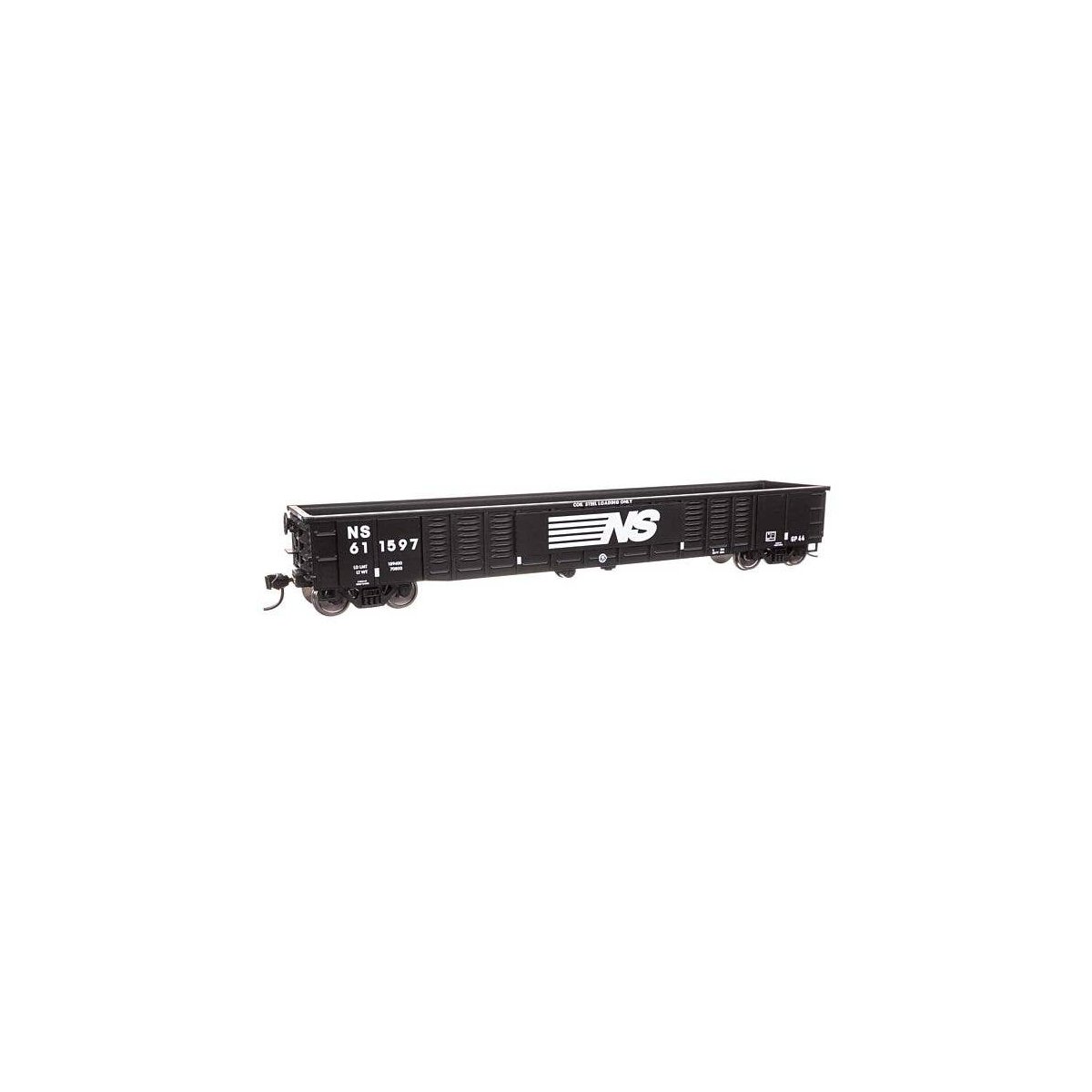 53′ Corrugated-Side Gondola - Ready To Run -- Norfolk Southern 611597, HO, WalthersMainline 6083