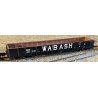 52`6` 15-Panel Mill Gondola - Heavily Dented Sides - Ready to Run -- Wabash 12657 (black, white), N, Bluford Shops 52187