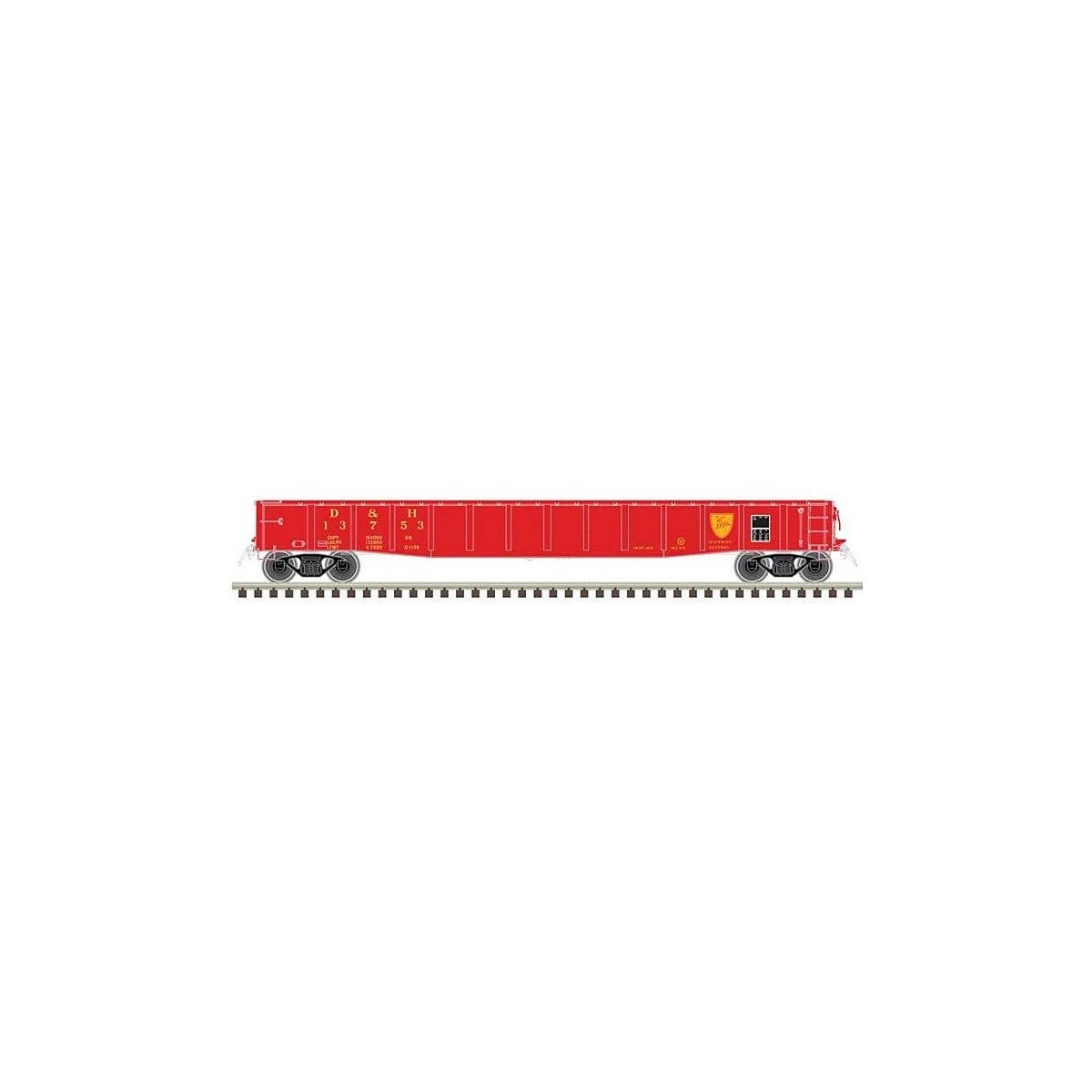 ACF 70-Ton 52′ Gondola - Ready to Run - Master(R) -- Delaware and Hudson 13753 (red, , N, Atlas Model Railroad Co. 50006423