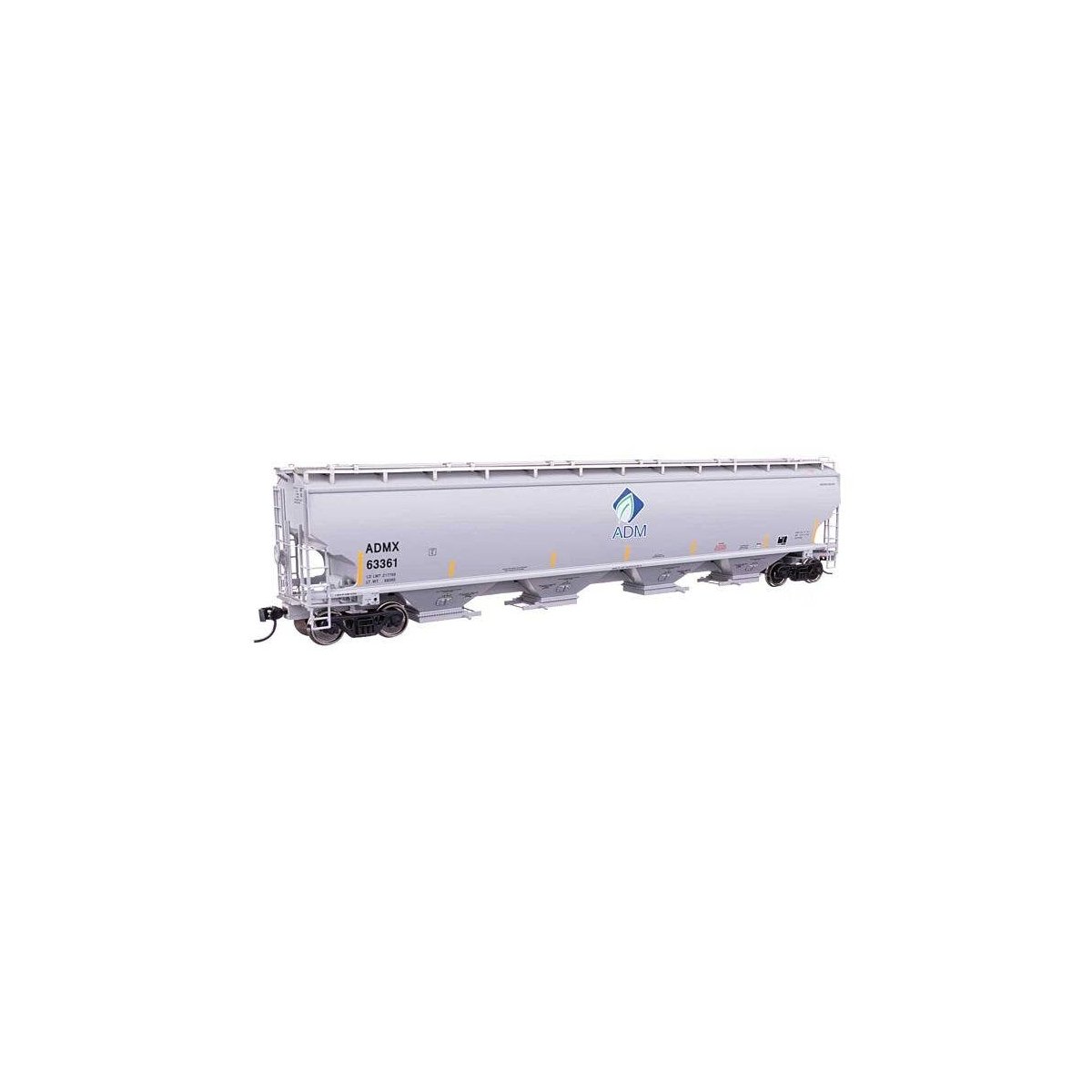 67′ Trinity 6351 4-Bay Covered Hopper - Ready to Run -- Archer-Daniels-Midland 63361, HO, WalthersProto 110305