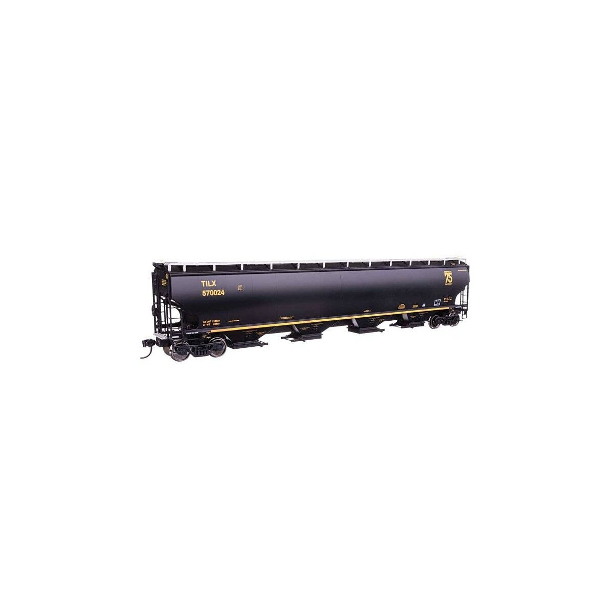 67′ Trinity 6351 4-Bay Covered Hopper - Ready to Run -- Trinity Industries Leasing TILX 570024, HO, WalthersProto 110325