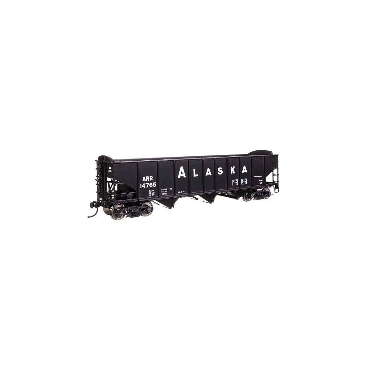 70-Ton AAR 3-Bay Open Hopper - Ready to Run -- Alaska 14765, HO, WalthersMainline 56736