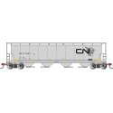 Canadian Cylindrical 4-Bay Grain Hopper - Ready to Run - Silver Series(R) -- Canadian Nationa, N, Bachmann Industries 19159