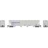 Procor 5820 Covered Hopper 6-Pack - Ready to Run -- Procor Ltd. UNPX (gray, blue solid letteri, N, Rapido Trains Inc 560002