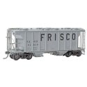 PS-2 2-Bay Covered Hopper - Ready to Run -- St. Louis-San Francisco 84015 (As-Built, gray,, HO, Kadee Quality Products 8054