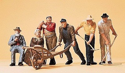 Pedestrians -- Rural Workers & Accessories, G, Preiser Kg 45157