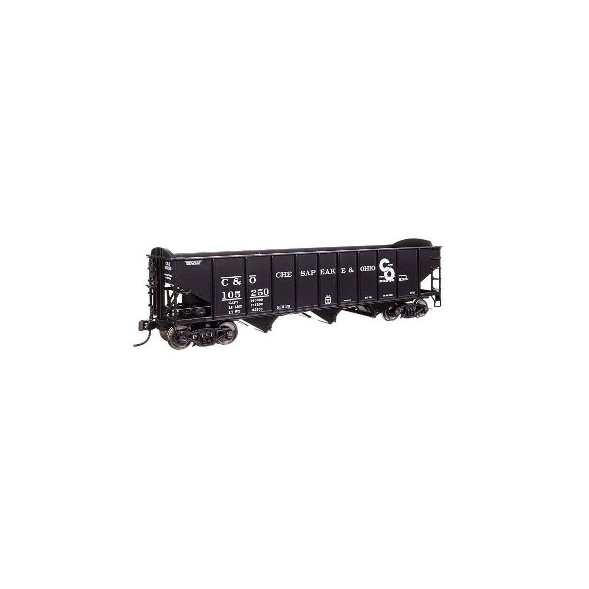 70-Ton AAR 3-Bay Open Hopper - Ready to Run -- Chesapeake & Ohio 105250, HO, WalthersMainline 56740