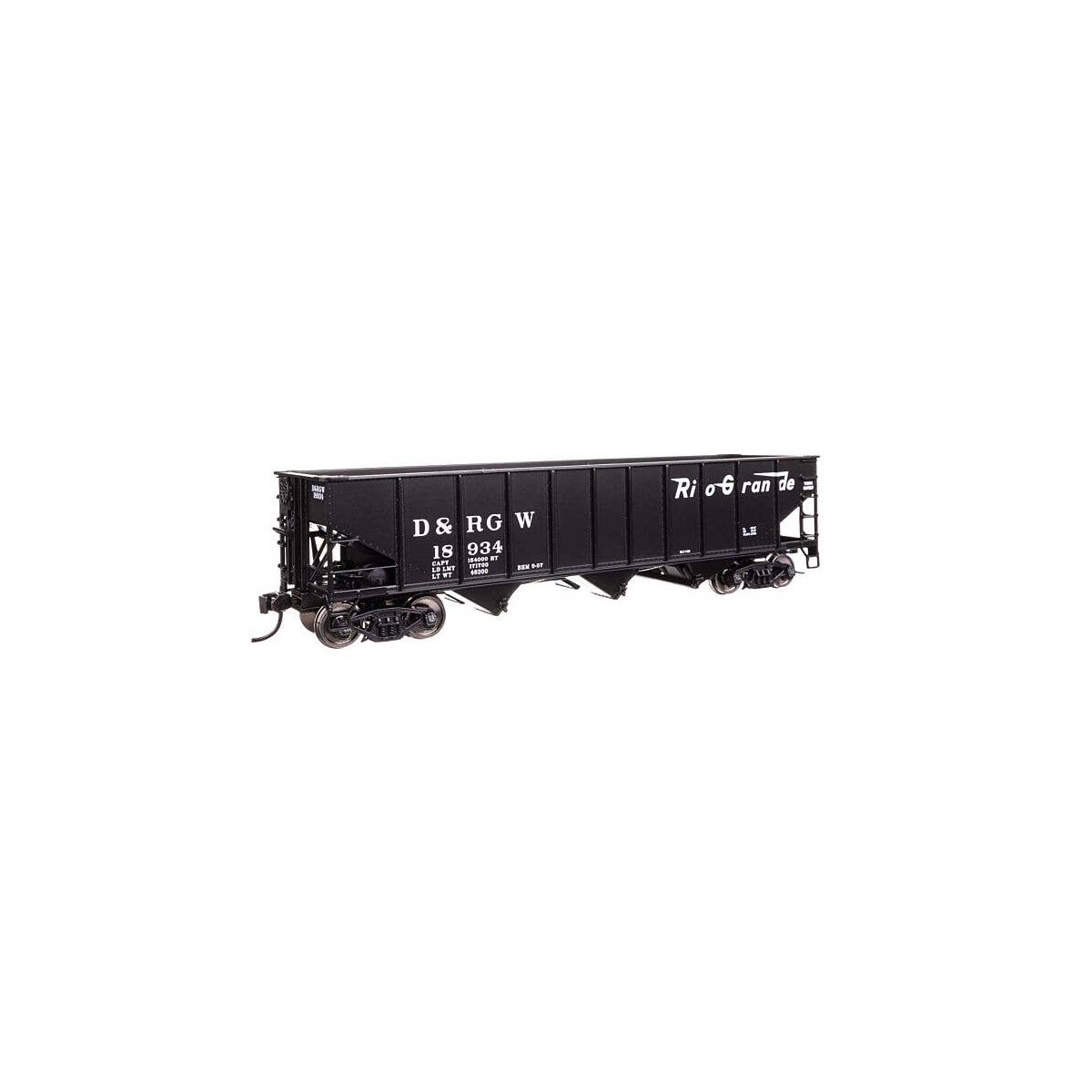 70-Ton AAR 3-Bay Open Hopper - Ready to Run -- Denver & Rio Grande Western 18934, HO, WalthersMainline 56746