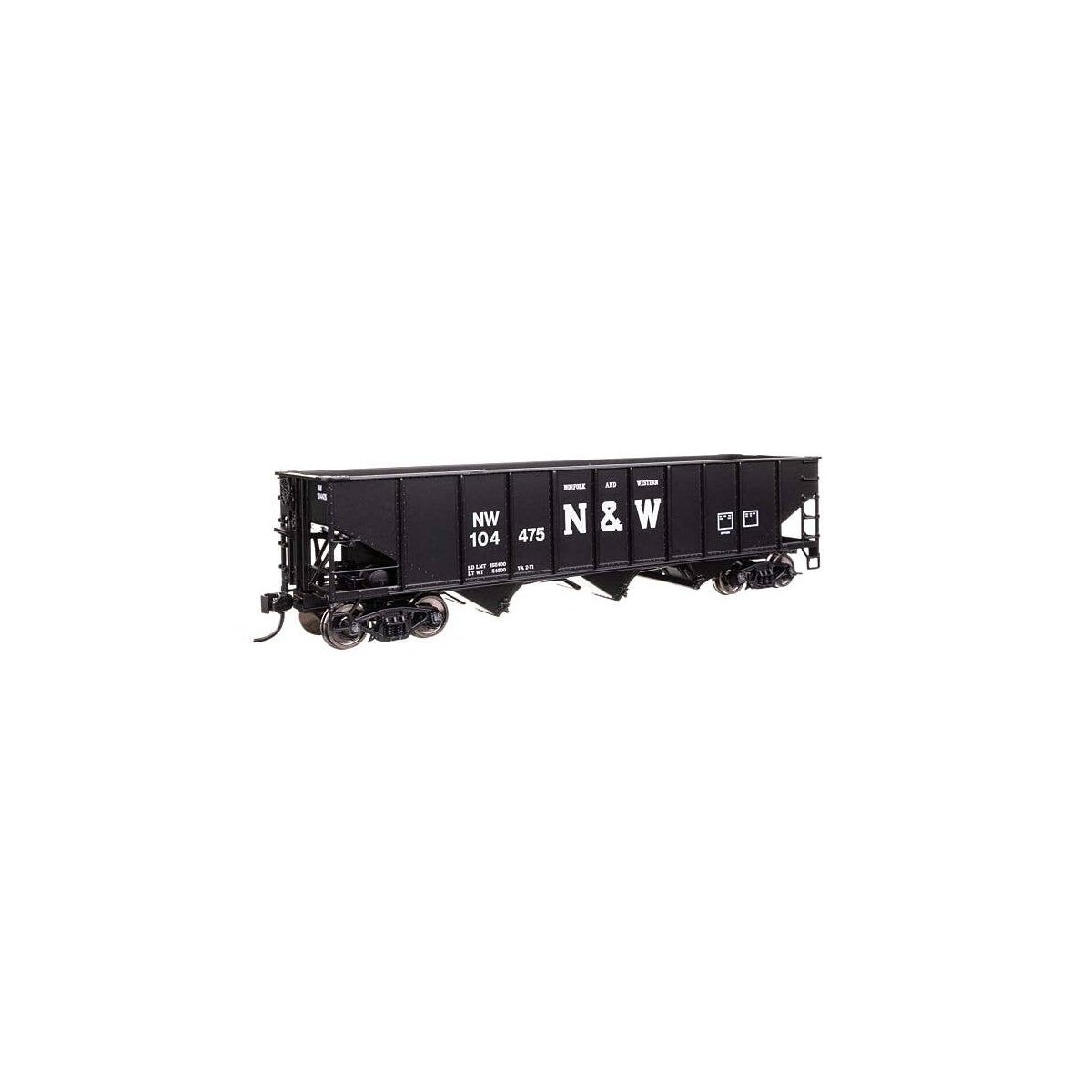 70-Ton AAR 3-Bay Open Hopper - Ready to Run -- Norfolk & Western 104475, HO, WalthersMainline 56749