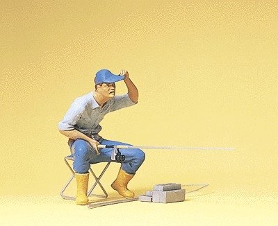 Pedestrians -- Fisherman w/Accessories, G, Preiser Kg 45503