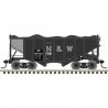 55-Ton Fishbelly Hopper with Load - Ready to Run -- Norfolk & Western 80725 (MOW, bla, N, Atlas Model Railroad Co. 50007228