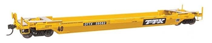 Gunderson Rebuilt All-Purpose 40′ Well Car - Ready-To-Run -- DTTX (Old Logo) 59582, HO, WalthersProto 109156