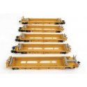 Thrall 5-Unit Rebuilt 40′ Well Car - Ready to Run -- TTX DTTX 748295 - small red TTX logo, HO, WalthersMainline 55671