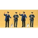 1900 German Locomotive Engineers & Firemen (2 Each), O, Preiser Kg 65305