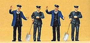 1900 German Locomotive Engineers & Firemen (2 Each), O, Preiser Kg 65305