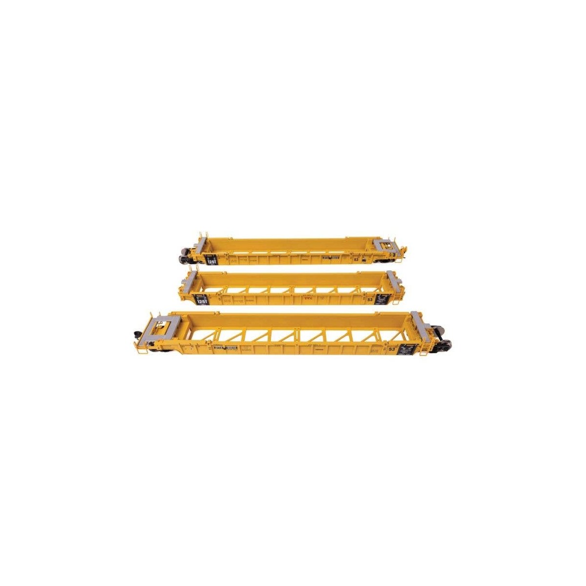NSC Articulated 3-Unit 53′ Well Car - Ready-to-Run -- TTX 785570, HO, WalthersMainline 55826