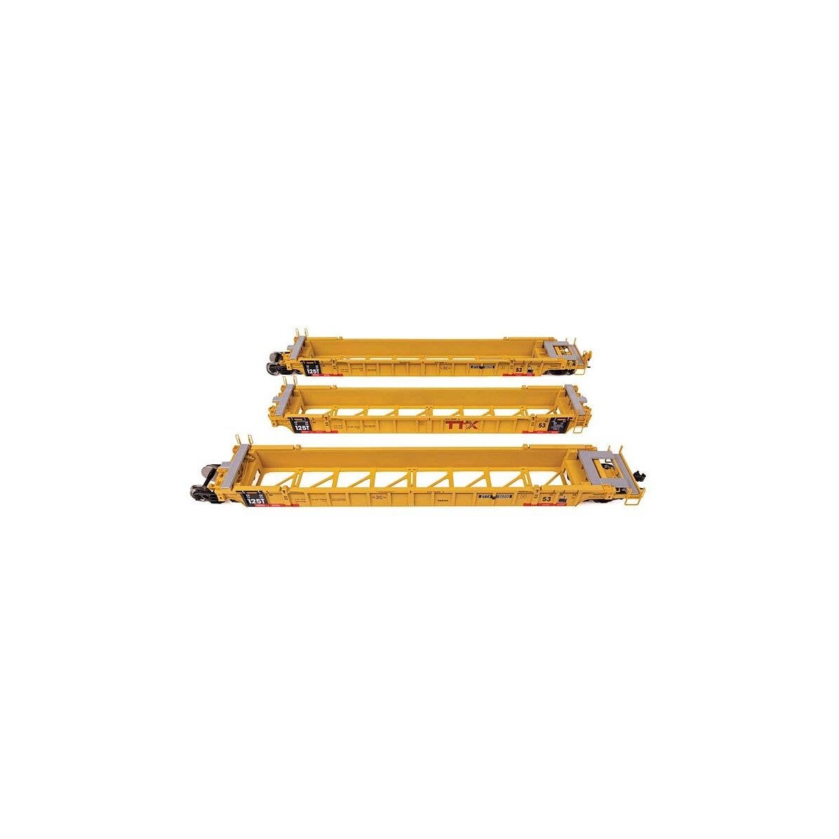 NSC Articulated 3-Unit 53′ Well Car - Ready-to-Run -- TTX 786996, HO, WalthersMainline 55833