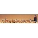Shepherd w/Dog & Eight Sheep, O, Preiser Kg 65325