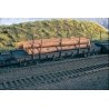 ACF Log Car w/Logs - Ready to Run - Silver Series(R) -- 1935-1960 Version (Boxcar Red), HO, Bachmann Industries 18849