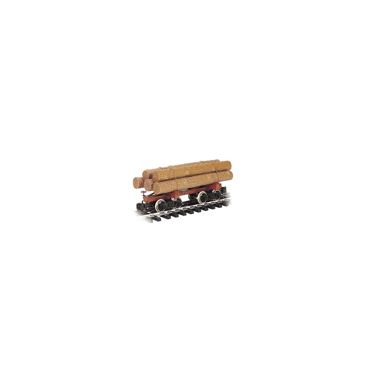 Skeleton Log Car w/Logs -- Brown, G, Bachmann Industries 98490