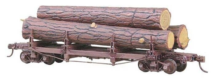 103 Truss Log Car with Logs - Kit -- Undecorated, HO, Kadee Quality Products 103