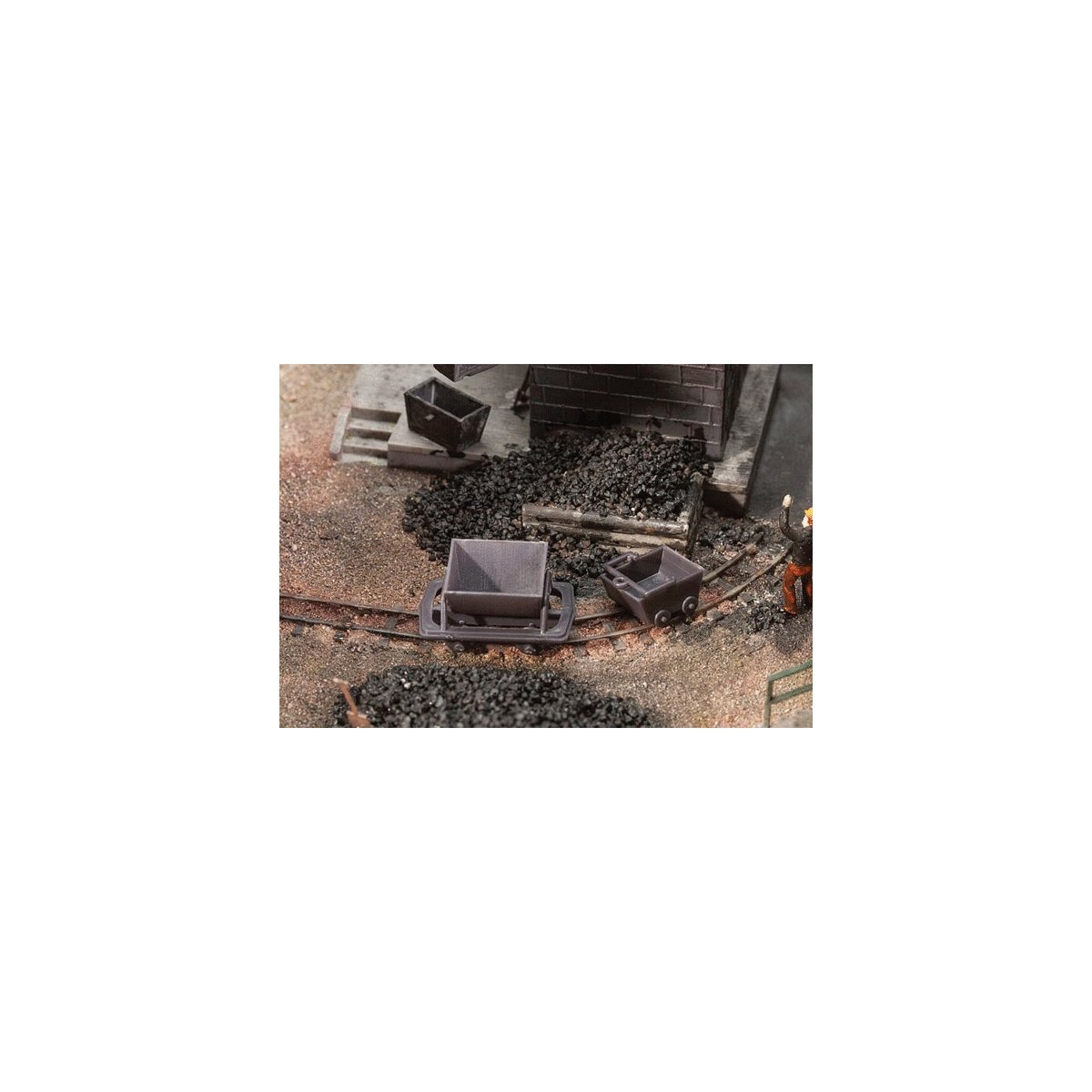 Trolleys & Mining Dump Carts - Kit -- HOe Gauge, 2 of Each, HOn2, Faller Gmbh 180916