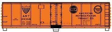 40′ Steel Reefer with Hinged Door - Kit -- American Refrigerator Transit 29358 (orange, MP and N&W L, HO, Accurail Inc 8325