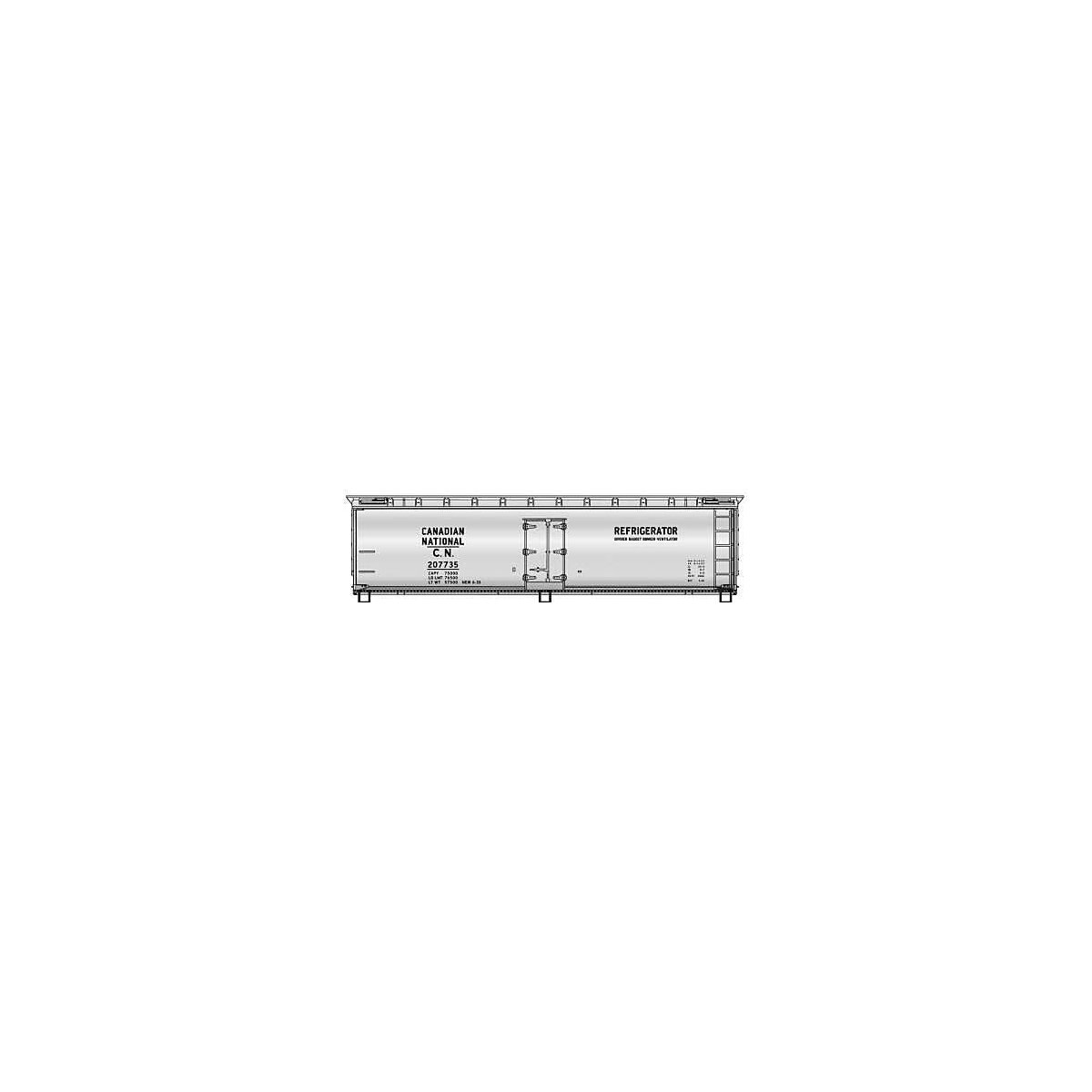 40′ Wood Reefer - Kit -- Canadian National 207735 (gray), HO, Accurail Inc 81801
