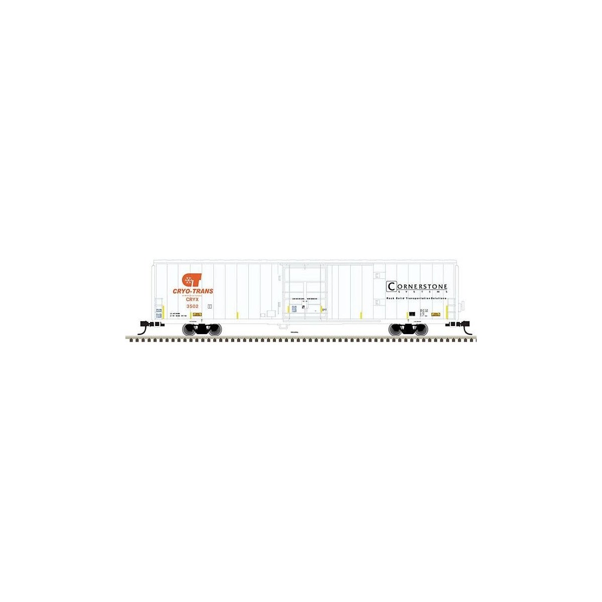 Cryogenic Reefer - Ready to Run - Master(R) -- Cryo-Trans Cornerstone 3503 (white, or, N, Atlas Model Railroad Co. 50005972