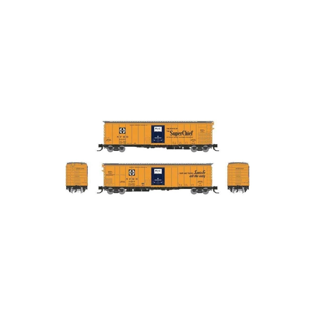 Class RR-56 Mechanical Reefer - Ready to Run -- Santa Fe (orange, blue, black, Super Chief Sl, N, Rapido Trains Inc 561001A