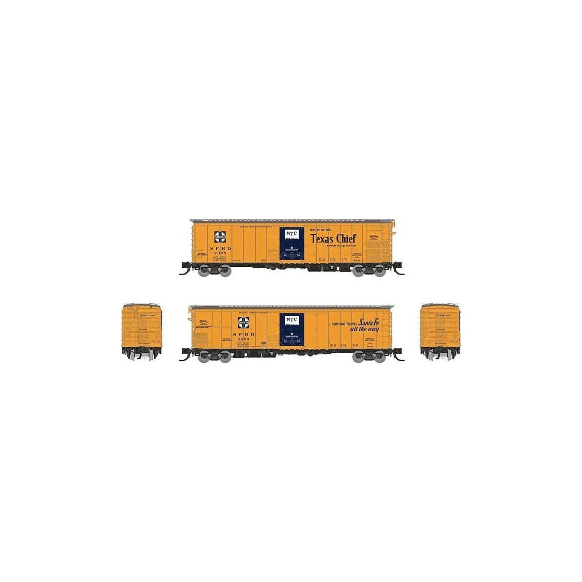 Class RR-56 Mechanical Reefer - Ready to Run -- Santa Fe (orange, blue, black, Texas Chief Sl, N, Rapido Trains Inc 561003A