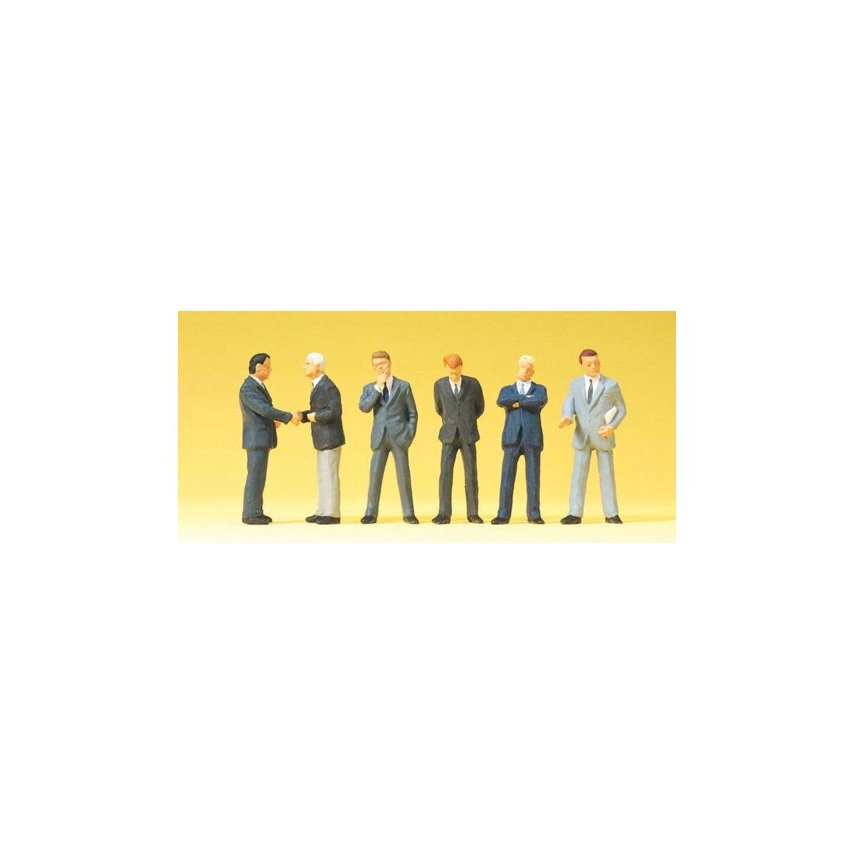 1/50 Scale Figures -- Standing Businessmen in Suits pkg(6), 1/50, Preiser Kg 68213