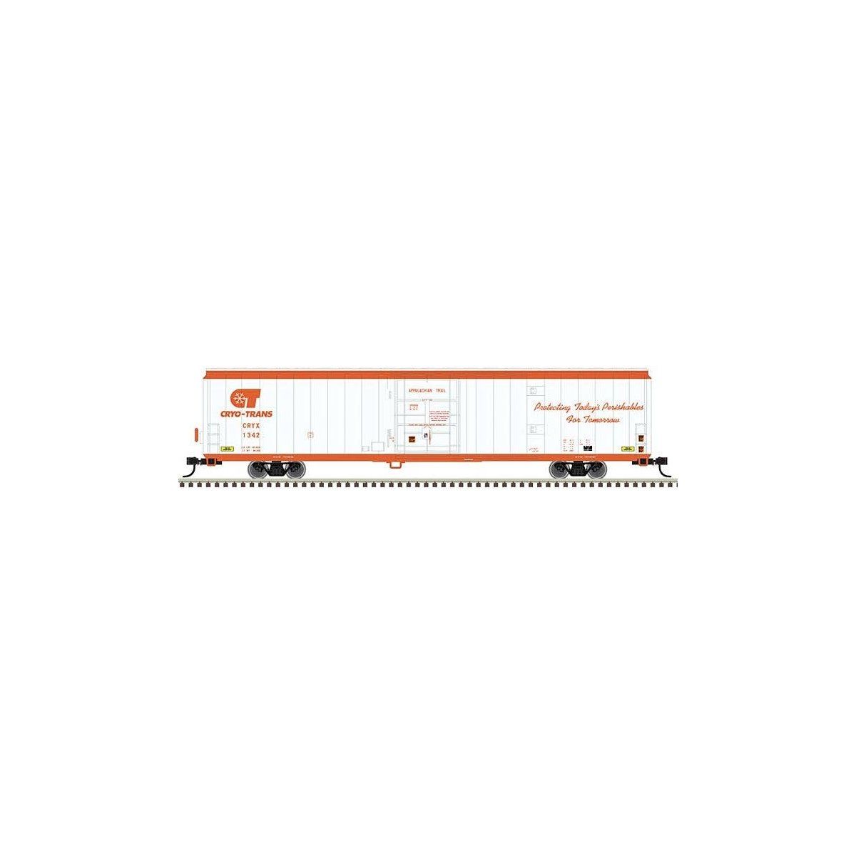Cryogenic Reefer - Ready to Run - Master(R) -- Cryo-Trans CRYX 1337 `Sun Valley` (whi, N, Atlas Model Railroad Co. 50005961